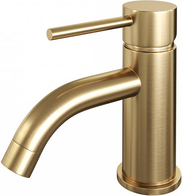 Brauer Toiletkraan Gold Edition Opbouw Gebogen Rond Geborsteld Goud PVD Koudwaterkraan