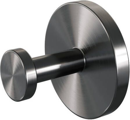 Brauer Handdoekhaak Gunmetal Wandmontage met PVD coating Geborsteld Gunmetal
