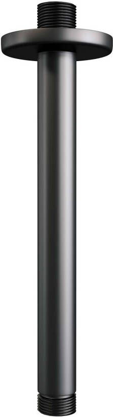 Brauer Mat zwarte Black Carving thermostatische inbouw regendouche 3-weg omstelling SET met 30 cm douchekop en gebogen muurarm 3-standen handdouche doucheslang en geintegreerde glijstang - Foto 8