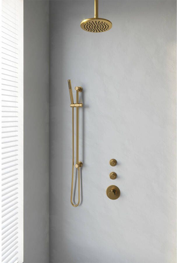Brauer Inbouwset 11 Thermostatische Regendouche 20cm Gold Edition
