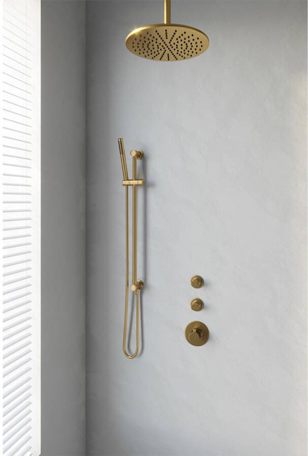 Brauer Inbouwset 13 Thermostatische Regendouche 20cm Gold Edition