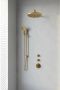 Brauer Gold Edition Regendoucheset inbouw hoofddouche 30cm 3 gladde knoppen rechte wandarm glijstang handdouche rond 3 standen PVD geborsteld goud 5-GG-038 - Thumbnail 2