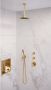 BRAUER Gold Edition Regendoucheset inbouw hoofddouche 20cm plafondarm 3 gladde knoppen handdouche staaf 1 stand PVD geborsteld goud 5-GG-025 - Thumbnail 2