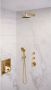 Brauer Gold Edition Regendoucheset inbouw hoofddouche 20cm 3 gladde knoppen rechte wandarm handdouche rond 3 standen PVD geborsteld goud 5-GG-028 - Thumbnail 3