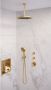 Brauer Gold Edition Regendoucheset inbouw hoofddouche 30cm plafondarm 3 gladde knoppen handdouche rond 3 standen PVD geborsteld goud 5-GG-031 - Thumbnail 2