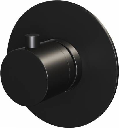 Brauer Inbouwthermostaat ronde knop ronde rozet Black Edition