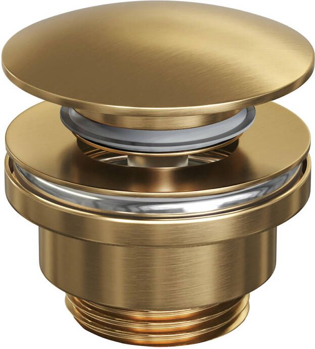 Brauer Clickwaste Gold Edition Pop Up Messing Geborsteld Goud PVD