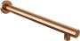 Brauer Copper Carving thermostatische inbouw regendouche met drukknoppen SET 56 met 30 cm douchekop en rechte muurarm en 3-standen handdouche en doucheslang en wandaansluitbocht koper geborsteld PVD - Thumbnail 2