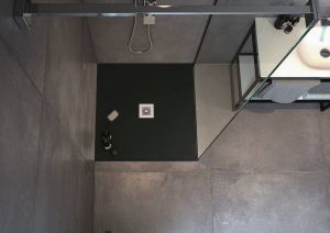 By Goof Smart Slate Negro douchevloer 90x90x3 cm polymeer zwart mat