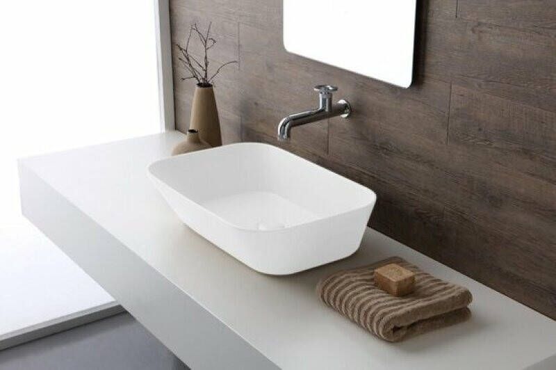 By Goof Mees design waskom rechthoek mat wit