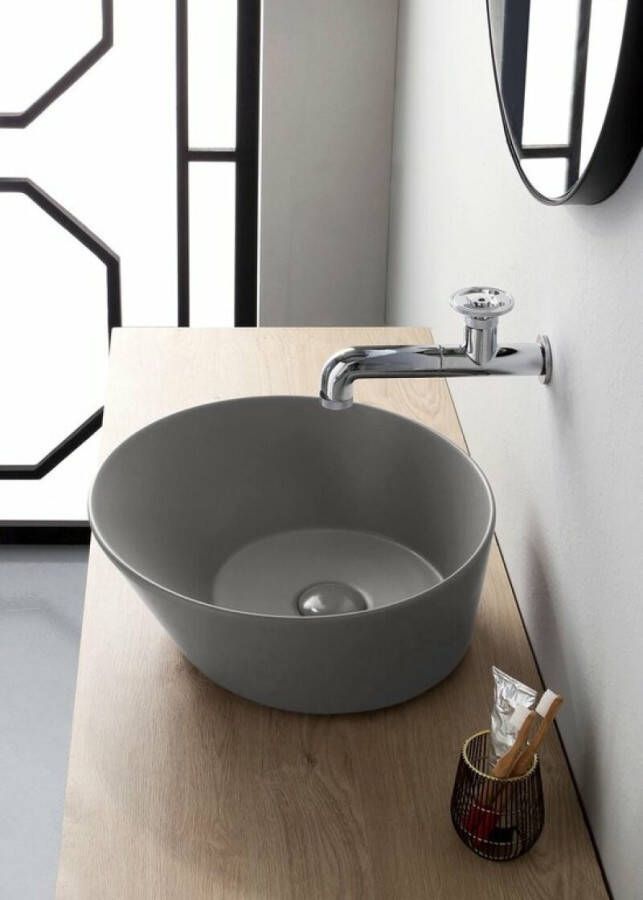 By Goof Mees design waskom rond mat grijs