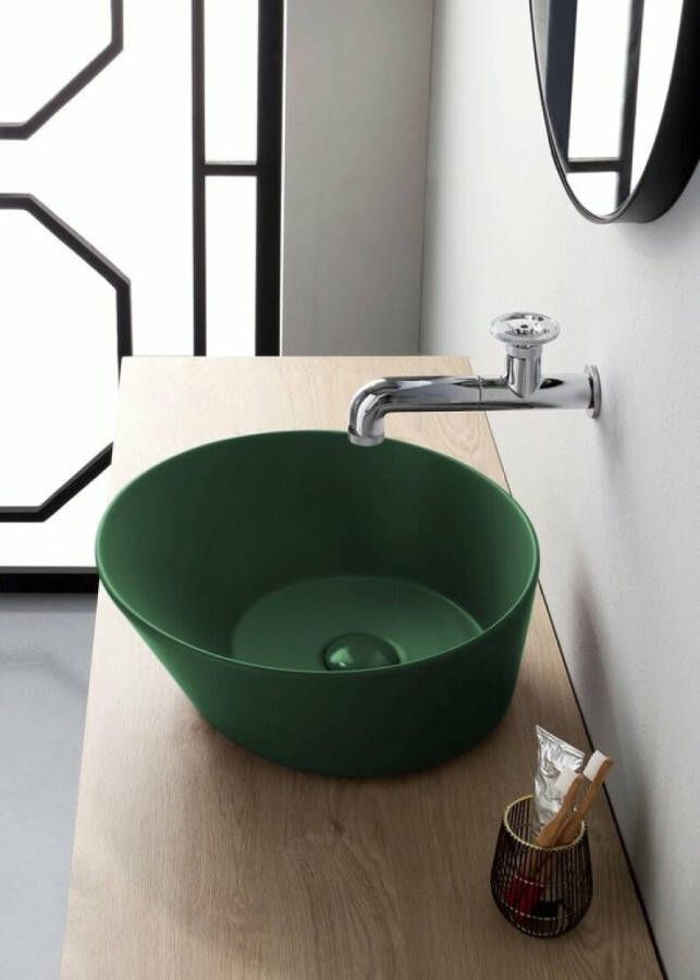 By Goof Mees design waskom rond mat groen