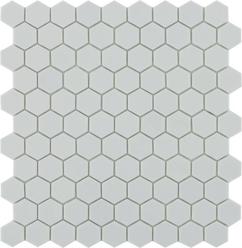By Goof hexagon mozaiek mat keramische wandtegel 29 5 x 29 5 cm light grey