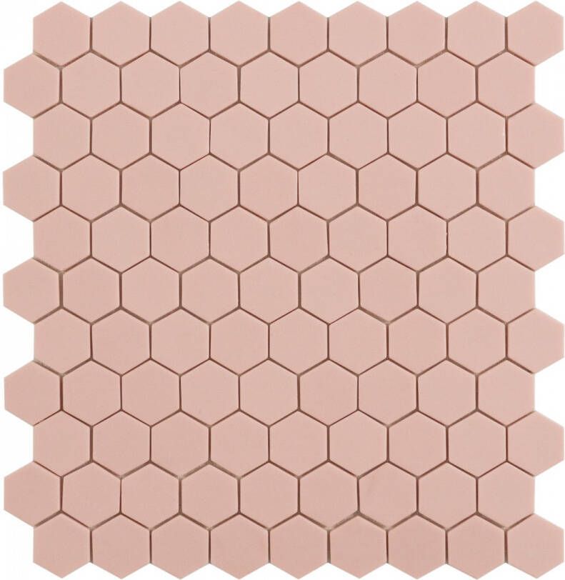 By Goof hexagon mozaiek mat keramische wandtegel 29 5 x 29 5 cm pink