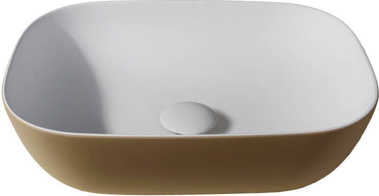 By Goof Waskom opbouw 46x12.2x34cm Solid surface Ovaal Mat Goud JBS6380