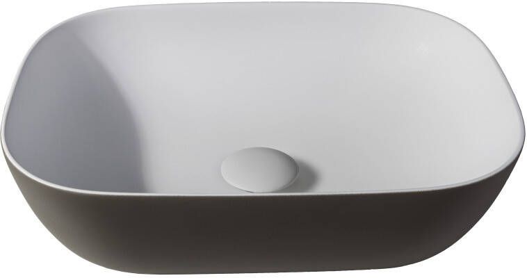 By Goof Waskom opbouw 46x12.2x34cm Solid surface Ovaal Mat Moka JBS6379