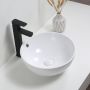 Diamond Line Waskom Opbouw Levi Rond 38x38x15cm Wit - Thumbnail 1