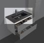 By Goof Wastafel kwartsteen Tieme mat zwart met kraangat - Thumbnail 1
