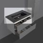 By Goof Wastafel kwartsteen Tieme mat zwart zonder kraangat - Thumbnail 3