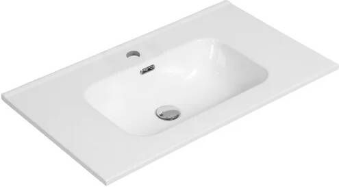 By Goof Wastafel Tieme keramiek glans wit met kraangat