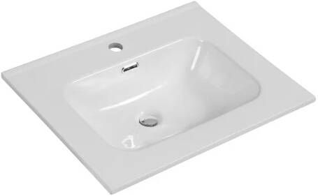 By Goof Wastafel Tieme keramiek glans wit met kraangat