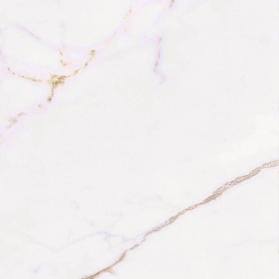 Cifre Ceramica Diamond Gold wand- en vloertegel 60x60cm 10mm Vierkant gerectificeerd Natuursteen look Wit mat SW07310961-1