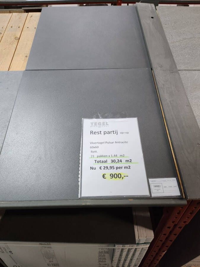 Cifre Cerámica Restpartij Pulsar Anthracite 60x60 rett