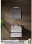 Badkamermeubel Melle 60cm met spiegel 2 laden Grey Oak - Thumbnail 1