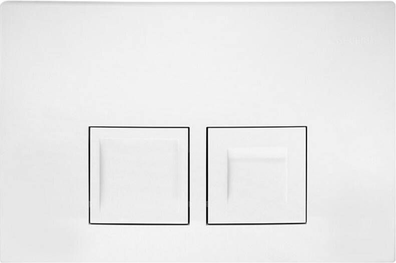 GEBERIT Delta 50 tweeknops mechanische bedieningsplaat spoelsysteem kunststof 164x246x25mm alpine wit