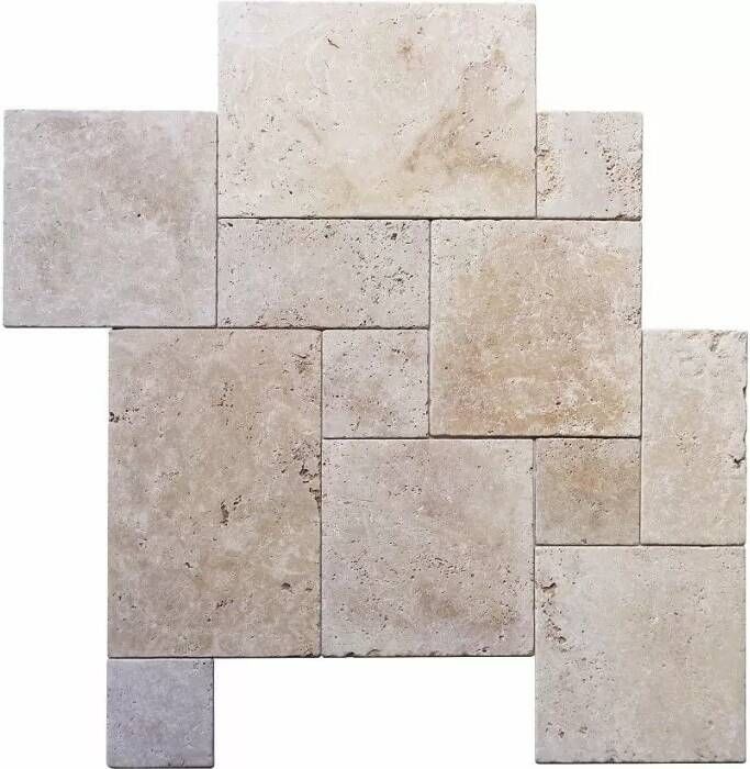 Classic travertin Apulia ivory anticato romaans verband 3cm