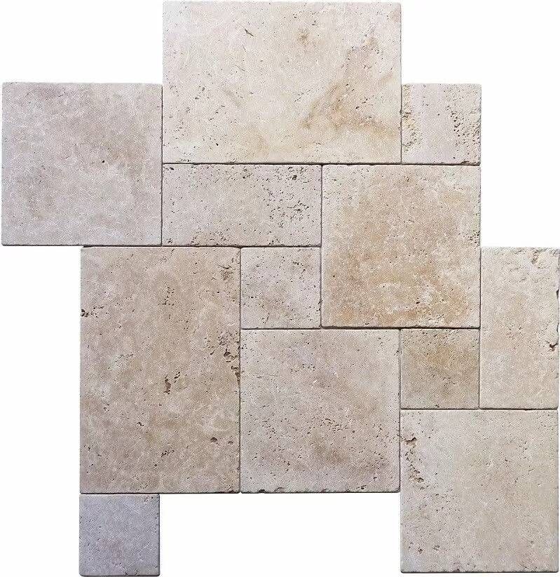Classic travertin Apulia ivory anticato romaans verband