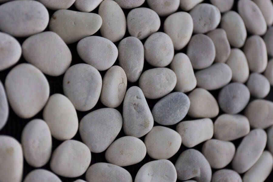 Mozaiek riverstone pebble light grey