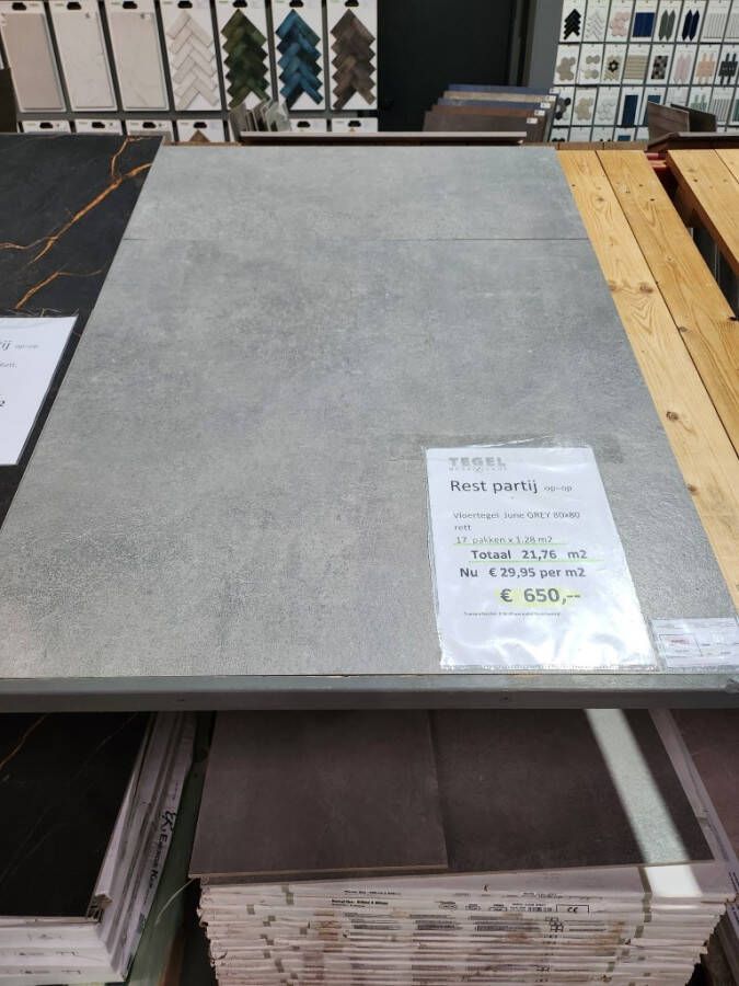 Restpartij June Grey 80x80 rett