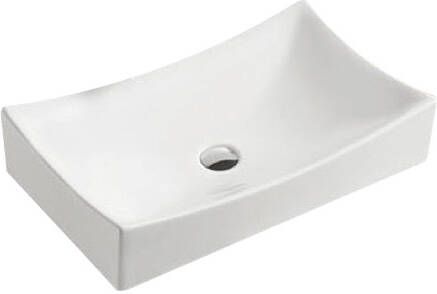 Douche Concurrent Waskom Opbouw Marik Rechthoek 65x39 5x13 5cm Keramiek Glans Wit