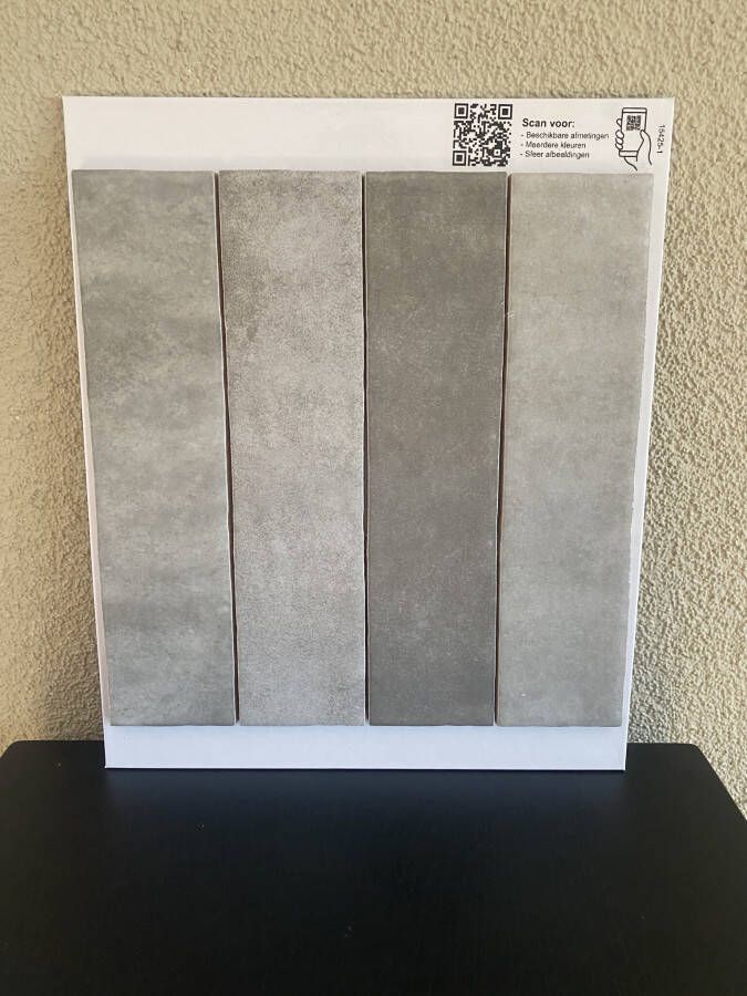 Equipe Cerámicas Dubai tegels Grey glans 6x24 6cm Handvorm