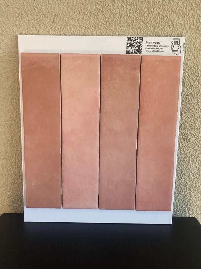 Equipe Cerámicas Dubai tegels Pink glans 6x24 6cm Handvorm