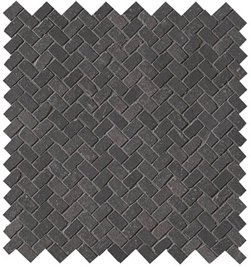 FAP Ceramiche Maku Dark spina mosaico mat anticato 1 3x2 3 op net