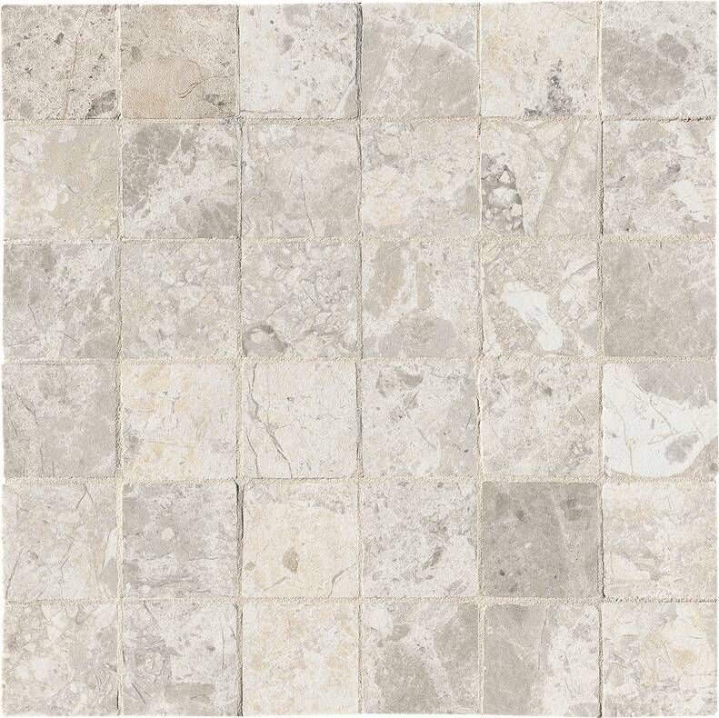 FAP Ceramiche Nativa White macro mosaico zijde glans anticato 5x5 op net v