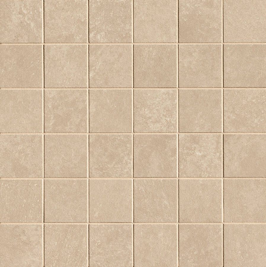 FAP Ceramiche Nobu Beige macro mosaico 5x5 op net van 30x30