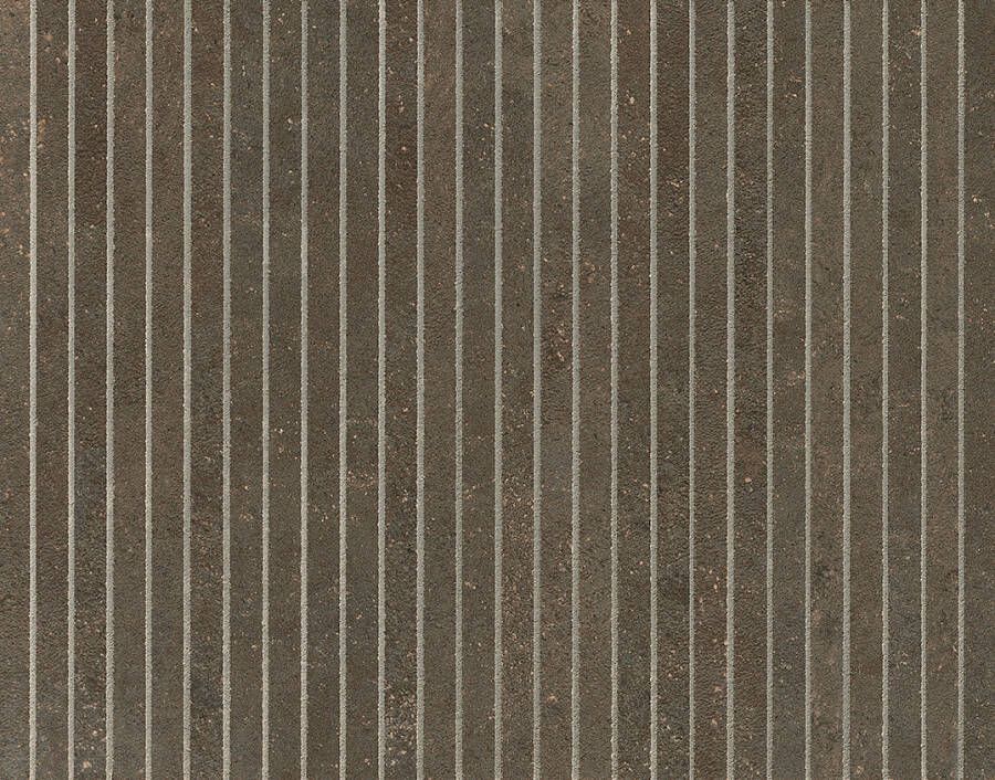 FAP Ceramiche Nobu Cocoa tratti mosaico 1x24 rond op net van 24x30 5
