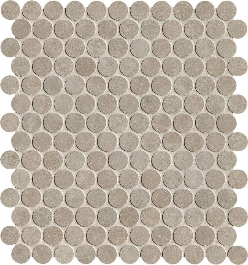 FAP Ceramiche Nobu Grey round mosaico 2 2cm rond op net van 29x32 5