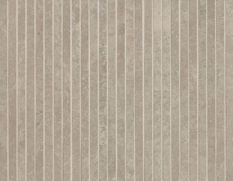 FAP Ceramiche Nobu Grey tratti mosaico 1x24 rond op net van 24x30 5