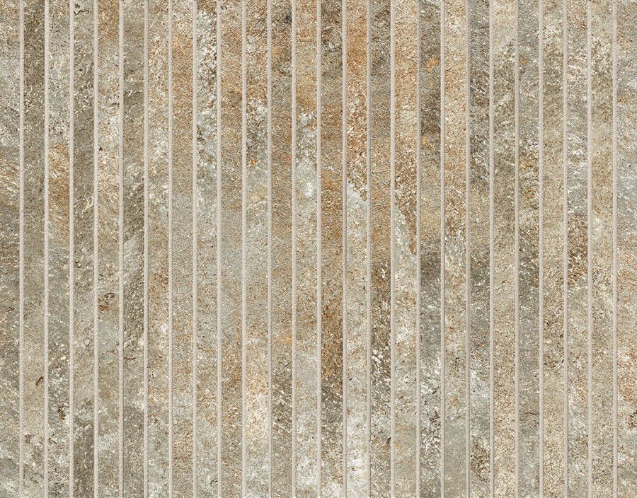 FAP Ceramiche Nobu Slate tratti mosaico 1x24 rond op net van 24x30 5