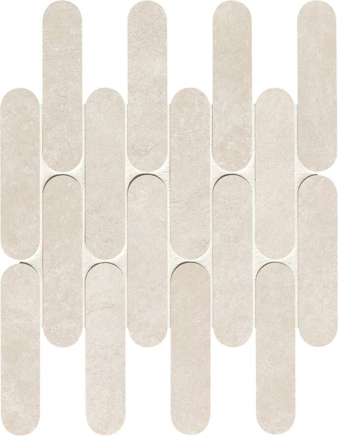 FAP Ceramiche Nobu White curve mosaico 3 5x14 5 op net van 29x29 5