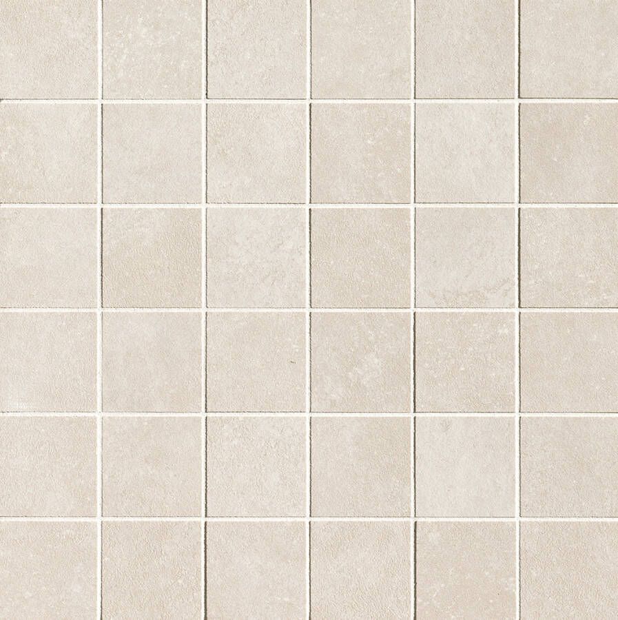 FAP Ceramiche Nobu White macro mosaico 5x5 op net van 30x30