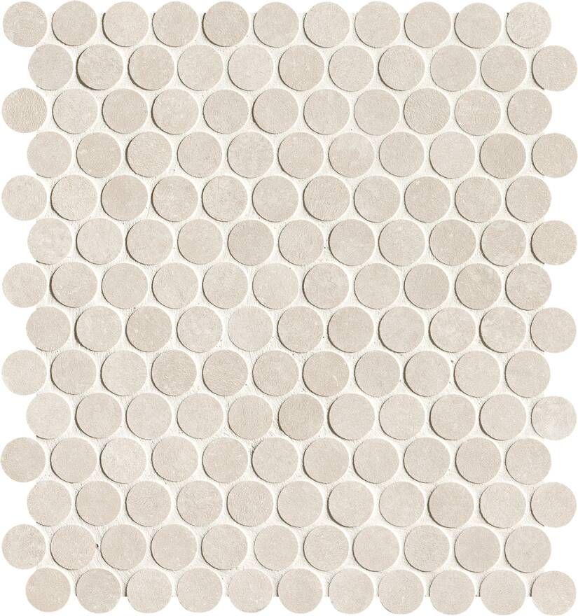 FAP Ceramiche Nobu White round mosaico 2 2cm rond op net van 29x32 5