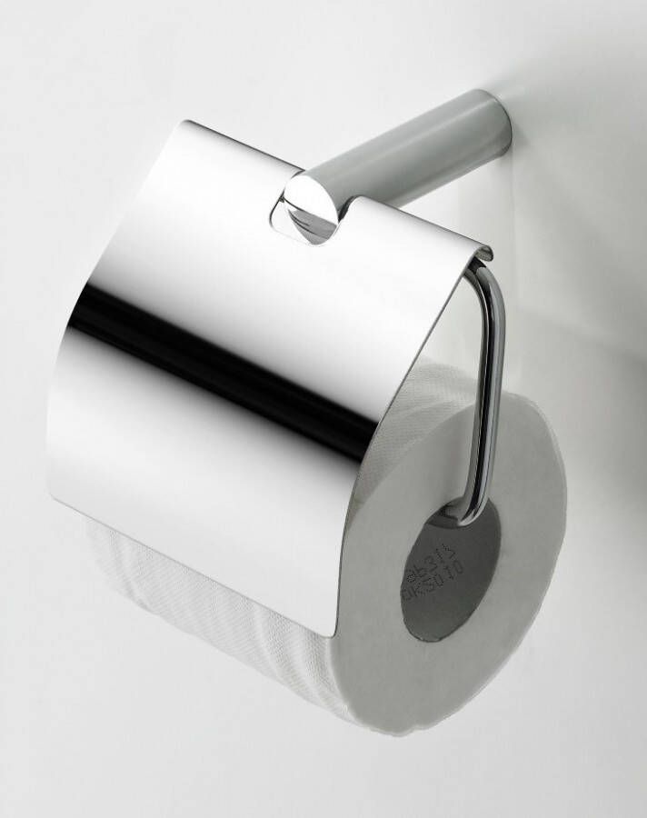Korver Holland Ives toiletrolhouder met klep chroom
