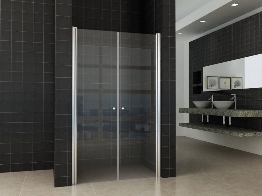 Wiesbaden Douchedeur Arizona Nisdeur Pendeldeur Draaideur 120x200cm Antikalk Helder Glas Chroom Profiel 6mm Veiligheidsglas Easy Clean - Foto 4