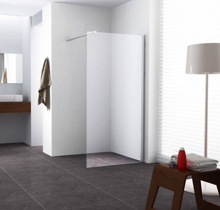 Wiesbaden Graffic inloopdouche 1000 x 2000 x 10 mm nano safety glass folie helder glas chroom 20.3757 - Foto 4