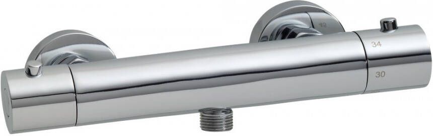 Xellanz Douchekraan Rio | Opbouw | Thermostaatkraan | 1-weg | hoh 12 cm | 2-knops | Rond | Chroom